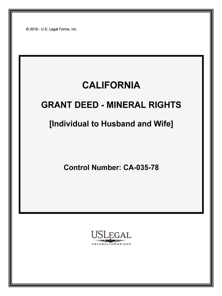 Fill and Sign the California Mineral Deed Formsdeedscom