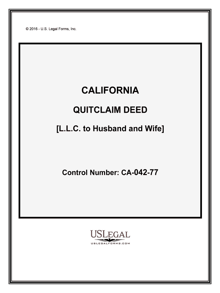 Control Number CA 042 77  Form