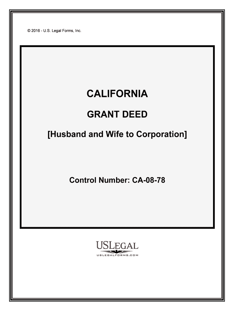 Control Number CA 08 78 Form