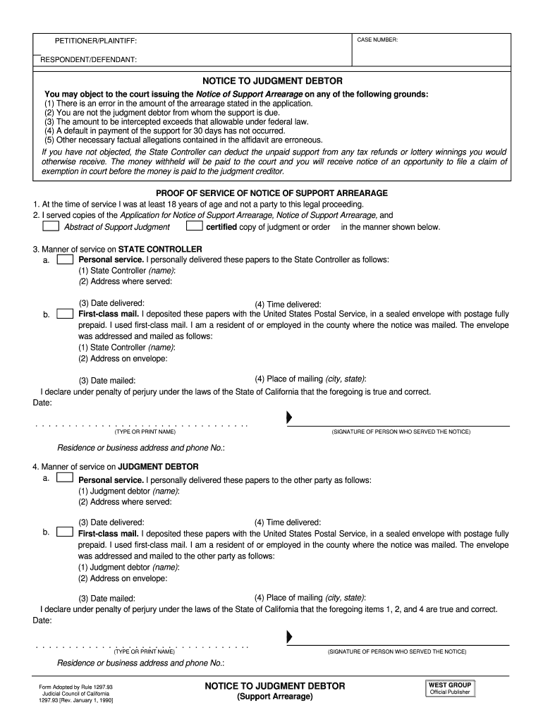 NOTICE and MOTION to CANCEL SET ASIDE SUPPORT ORDER  Form