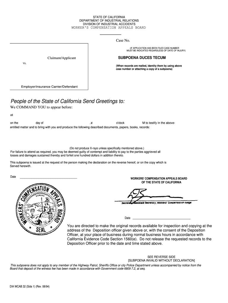 M to Testify in the Aboveentitled Matter and to Bring with You and Produce the Following Described Documents, Papers, Books, Rec  Form