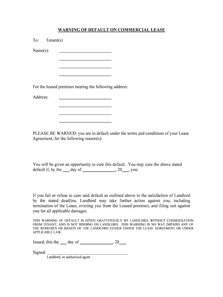 By the Stated Deadline, Landlord May Take Further Action Against You, Including  Form