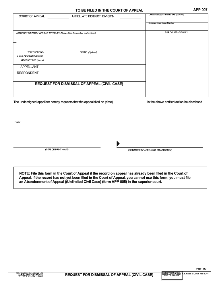 Court of Appeals Arizona Judicial Branch  Form
