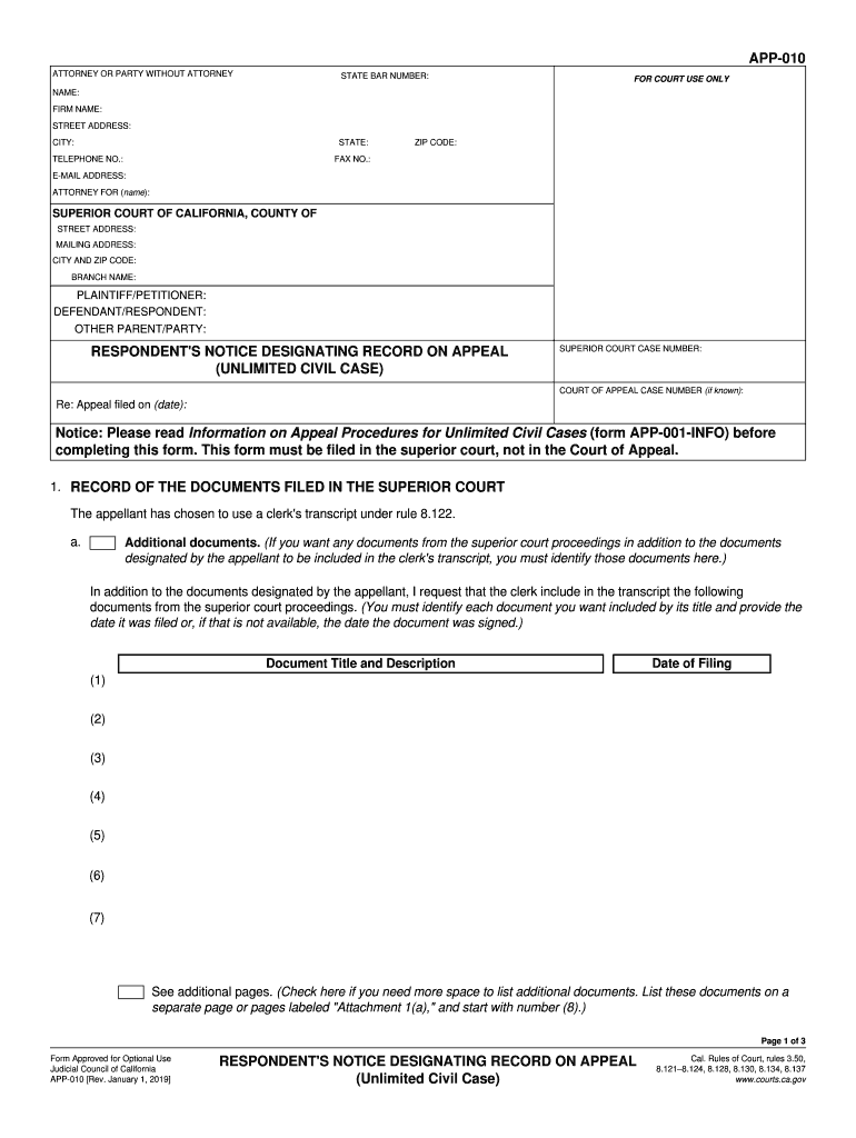 Form CA APP 010 Fill Online, Printable pdfFiller