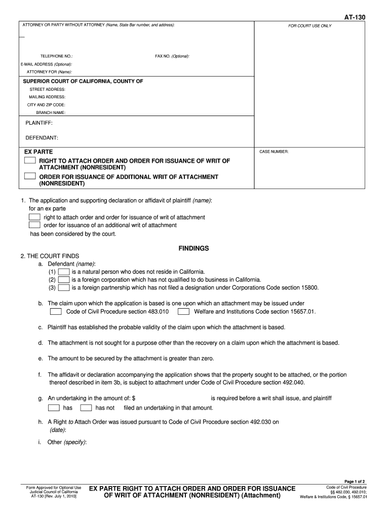judicial assignment form