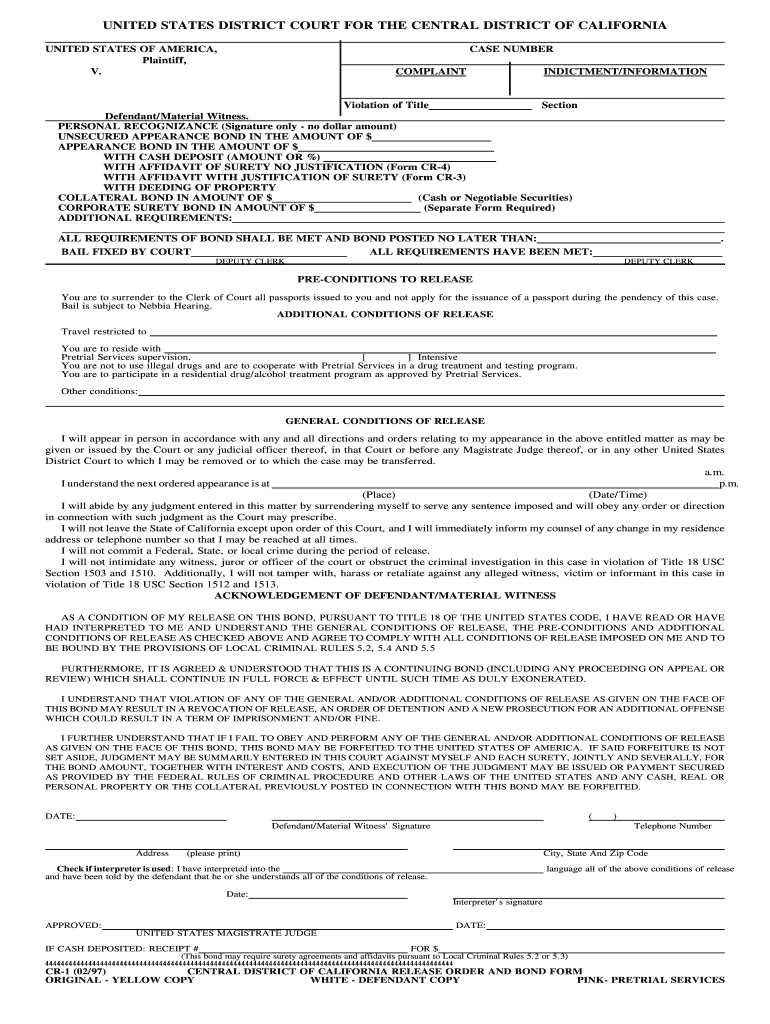 Affidavit of Third Party Custodian CR 31California  Form