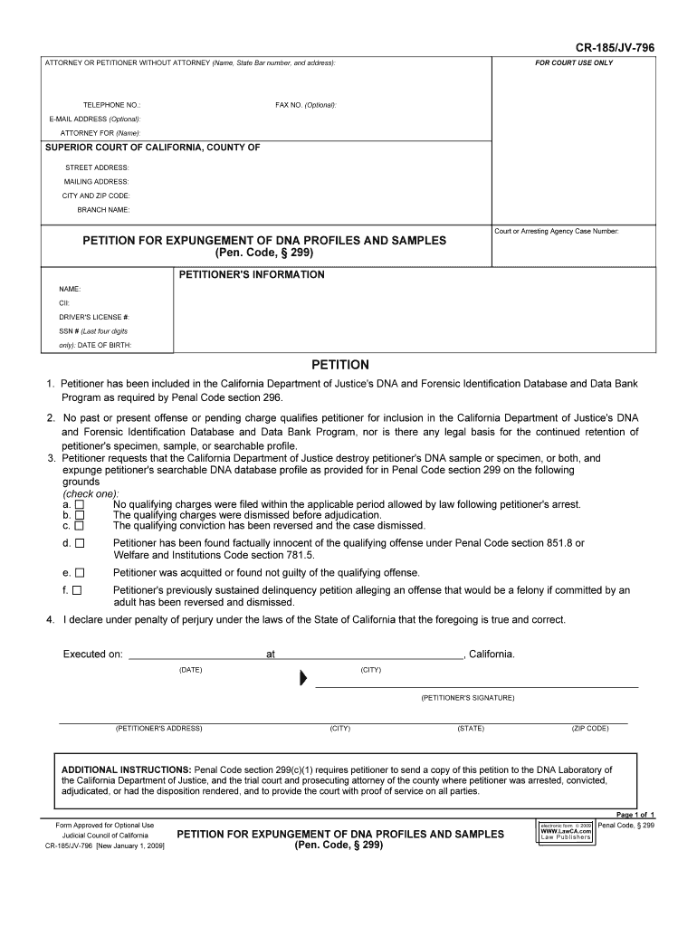 CR 185JV 796  Form