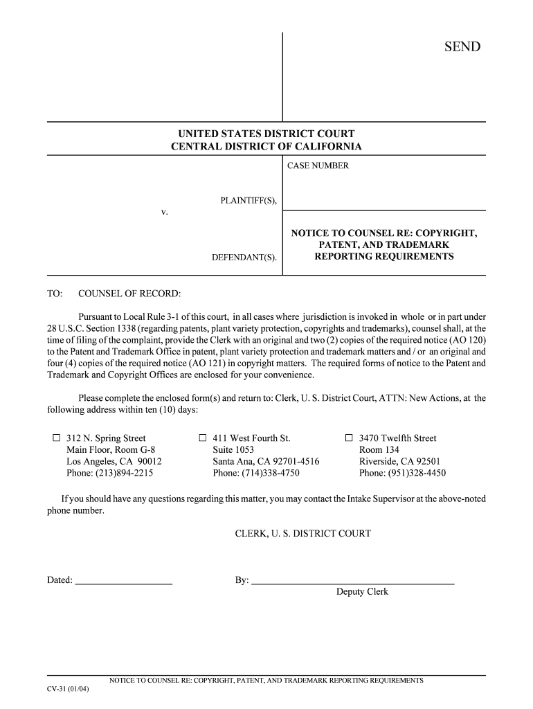 IP Litigation in United States Stanford Law School  Form