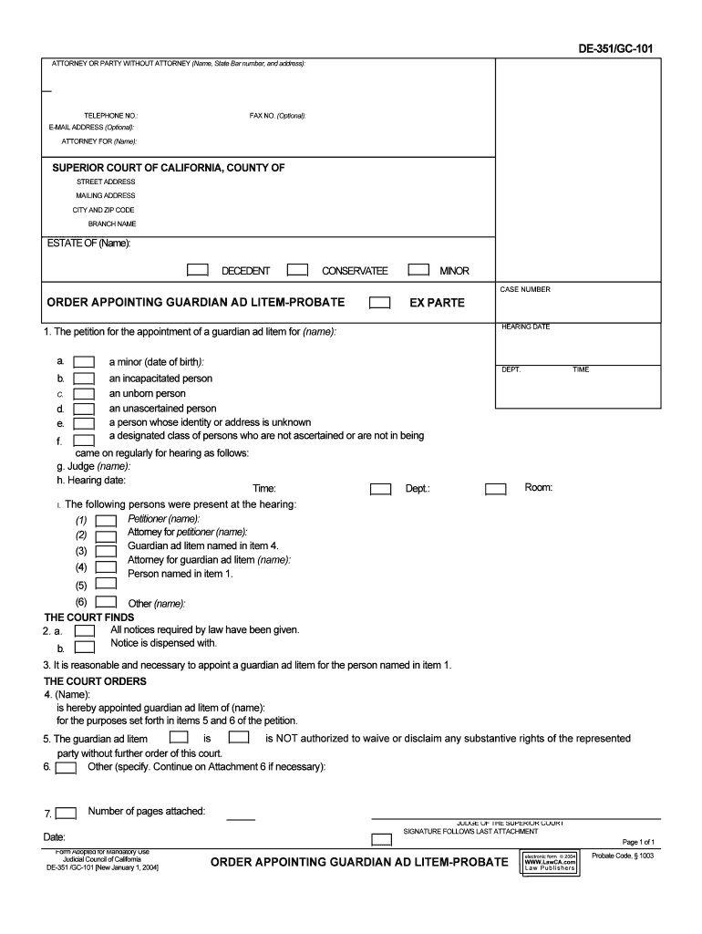 SUPERIOR COURT of CALIFORNIA, COUNTY of SAN DIEGO CENTRAL  Form