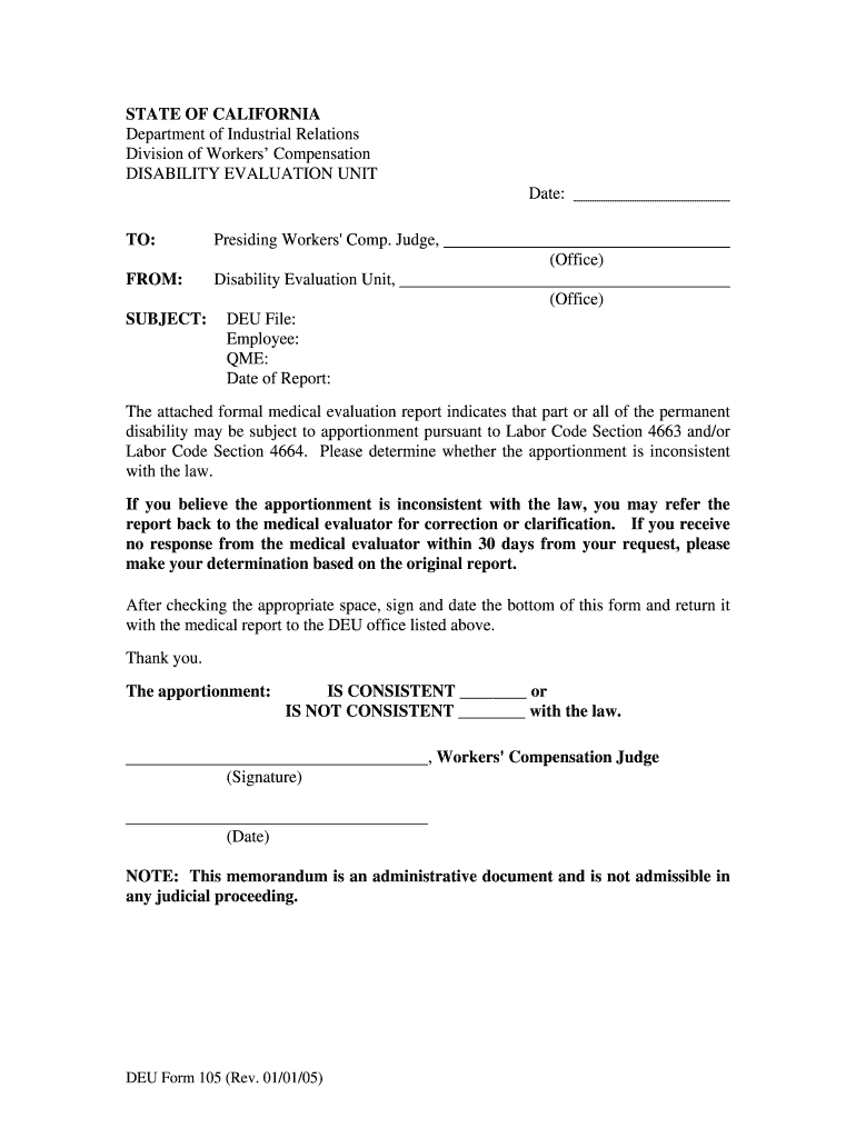 Form 105 Download Fillable PDF, Request for Qualified