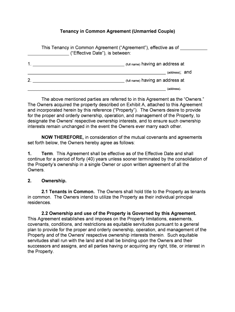 What is a Tenants in Common TIC Agreement? with Picture  Form