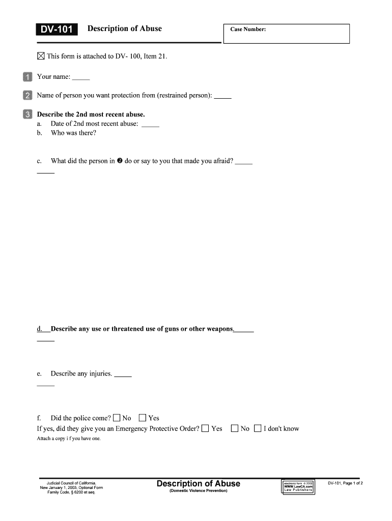 DV 500 INFO Orange County Superior Court  Form