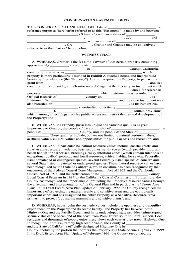 This Deed of Conservation Easement Hereafter Referred to as  Form