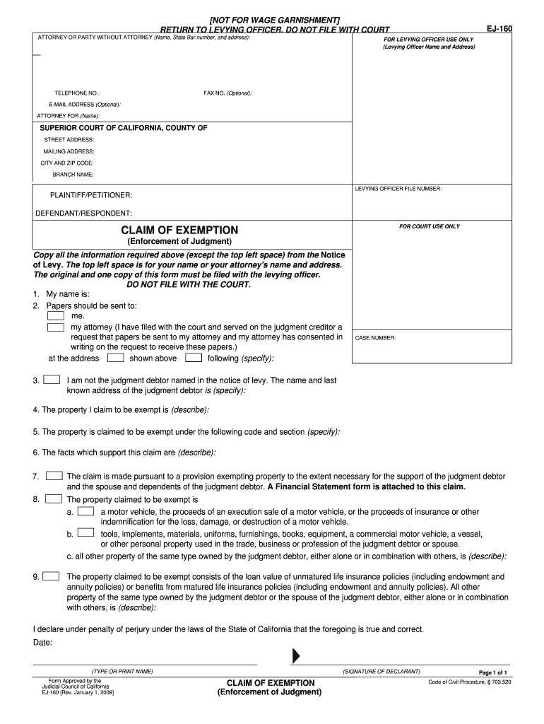 LEVYING OFFICER FILE NUMBER  Form