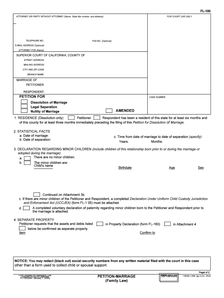FL 150 INCOME and EXPENSE DECLARATION  Form