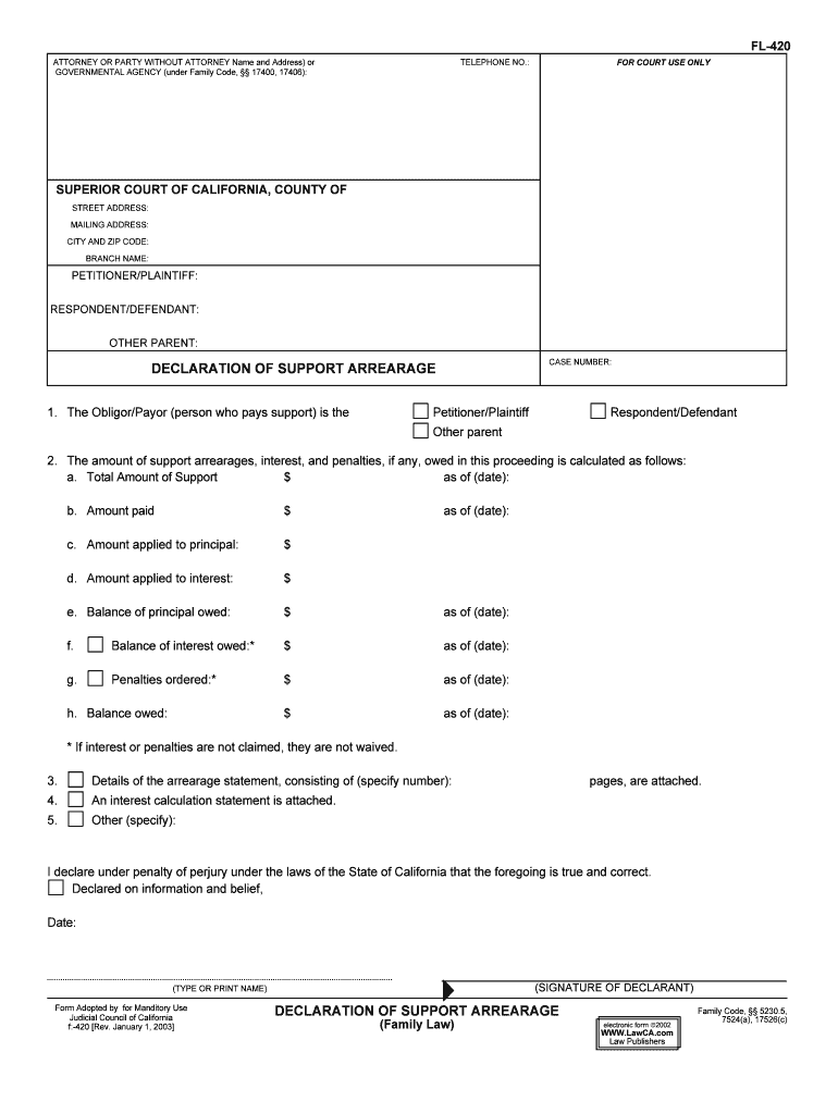 ATTORNEY for SUPERIOR COURT of CALIFORNIA, COUNTY of  Form