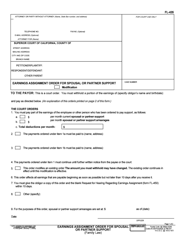 To the PAYOR This is a Court Order  Form