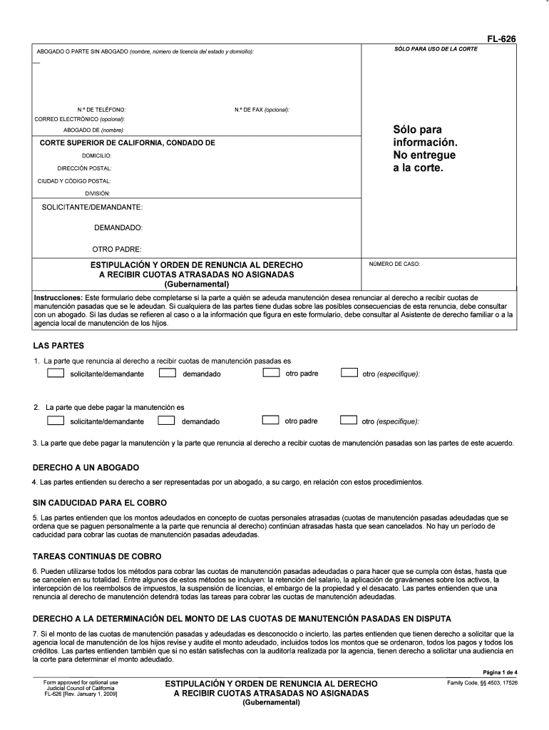 ABOGADO O PARTE SIN ABOGADO Nombre, Nmero De Licencia Del Estado Y Domicilio  Form