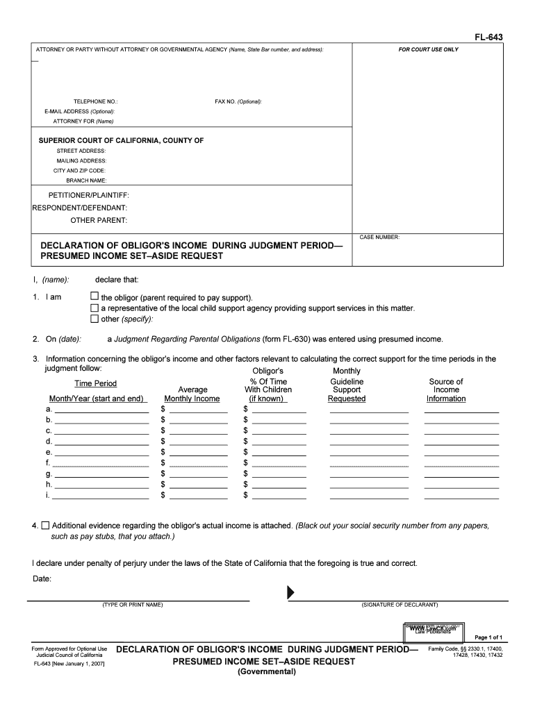 FL 643  Form