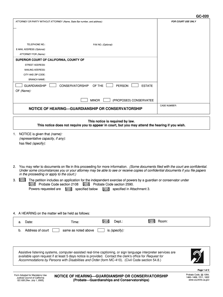 PROBATE COURT GUARDIANSHIP STARTING PACKET  Form