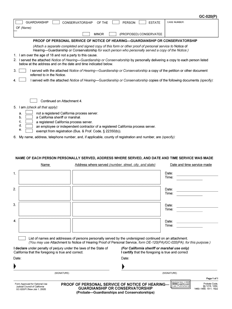 GC 020P  Form