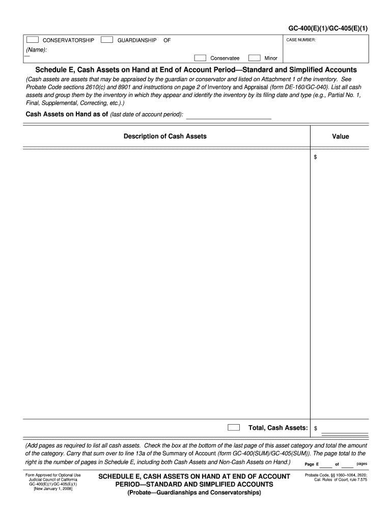 Simplified Accounting Forms Superior Court of California