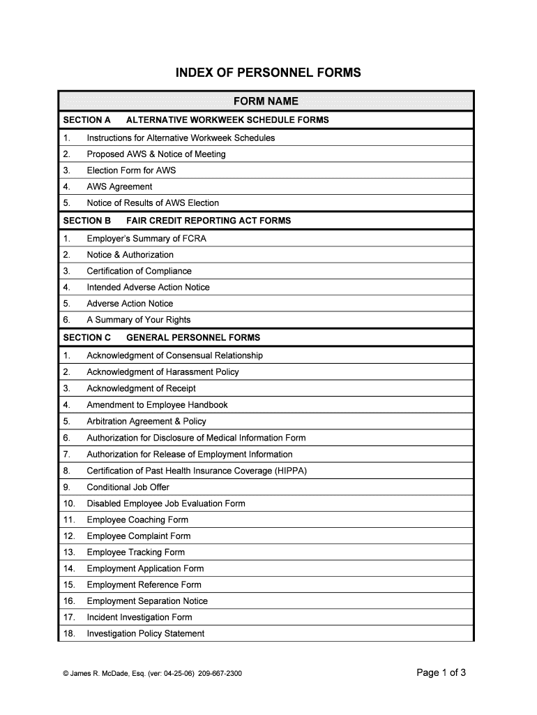 Sample Policy Workweeke Li  Form