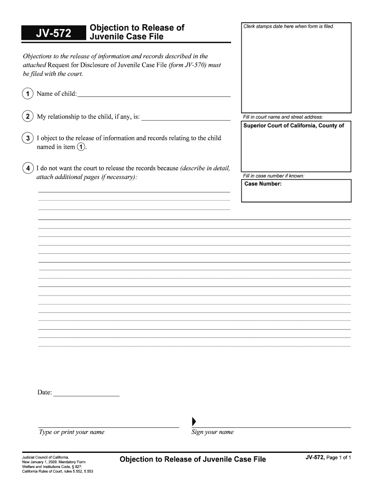 Request for Disclosure of Clerk Stamps Date Here When Form is