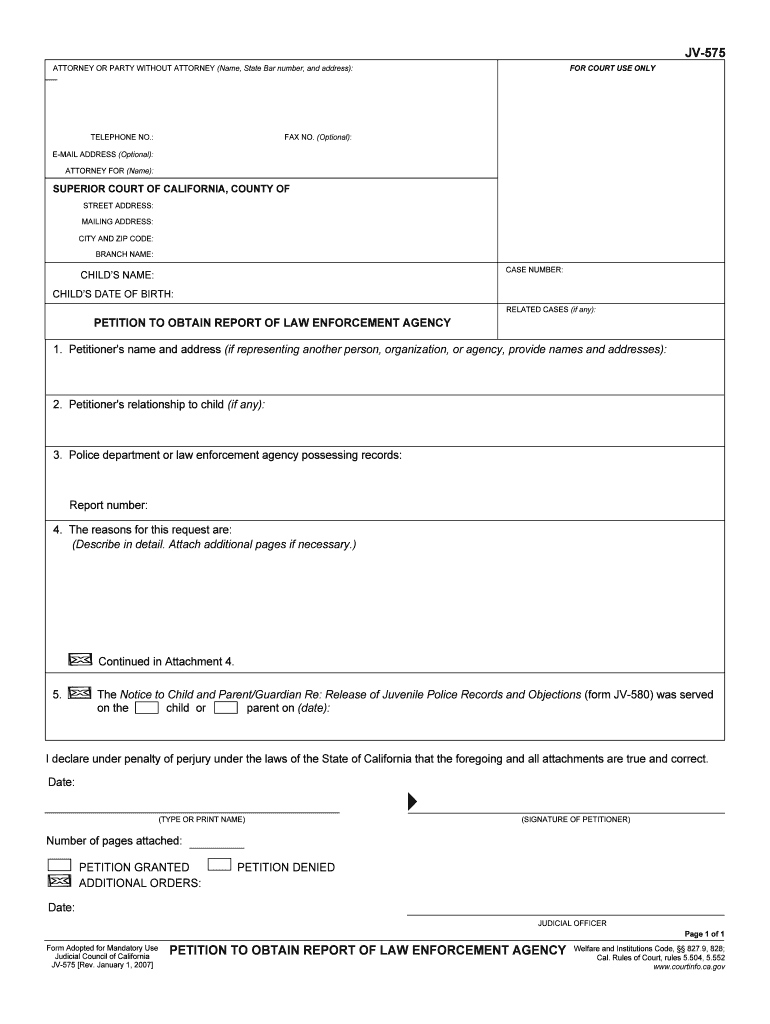 PROCEDURES for OBTAINING ACCESS to and COPIES of JUVENILE  Form