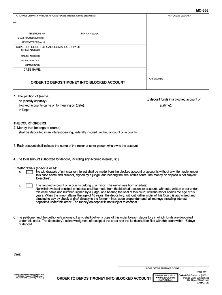 REQUEST for VERIFICATION CASE NAME CASE NUMBER  Form