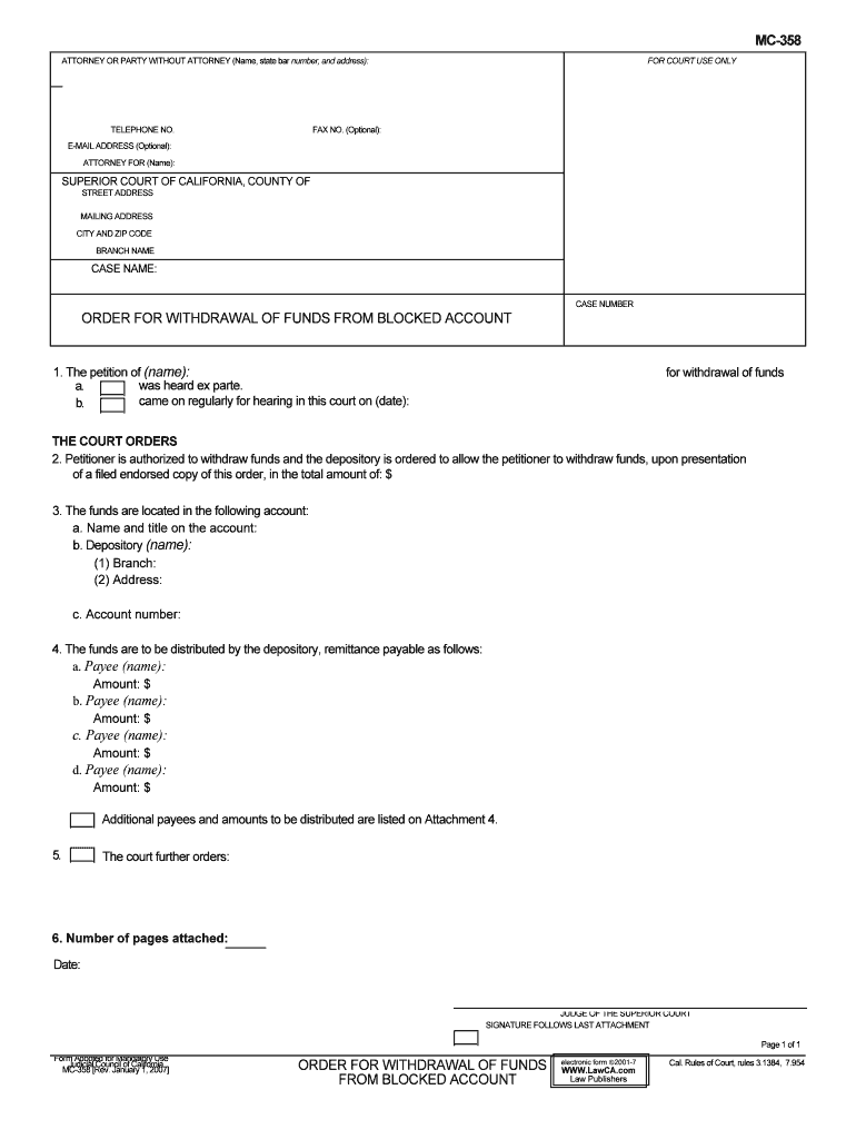 JC Form MC 358