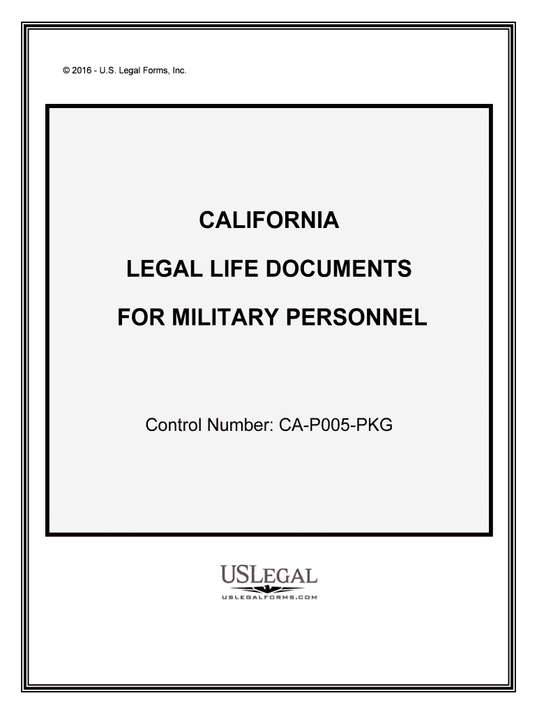 Control Number CA P005 PKG  Form