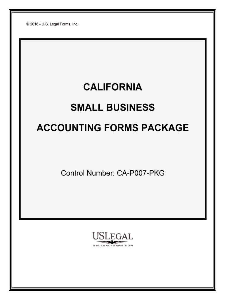 Control Number CA P007 PKG  Form