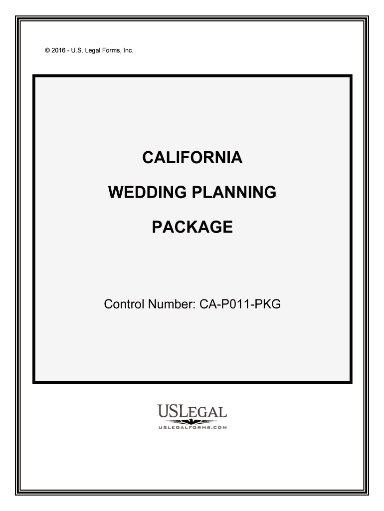 Control Number CA P011 PKG  Form