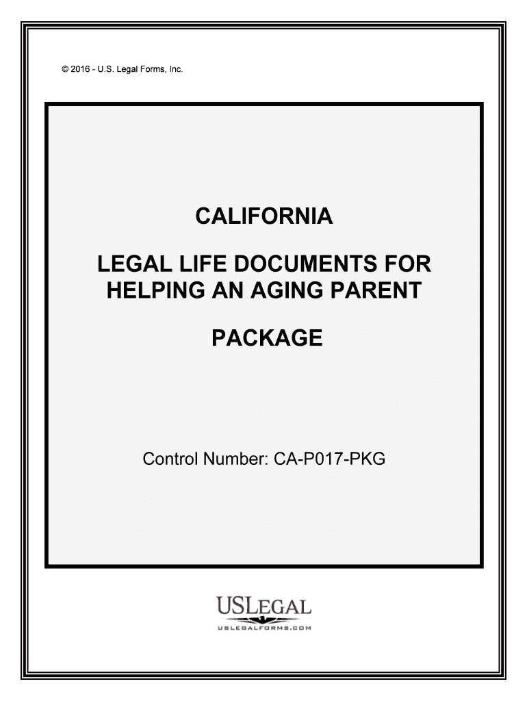 Control Number CA P017 PKG  Form