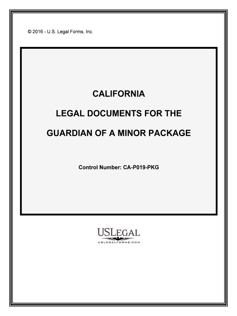 Control Number CA P019 PKG  Form