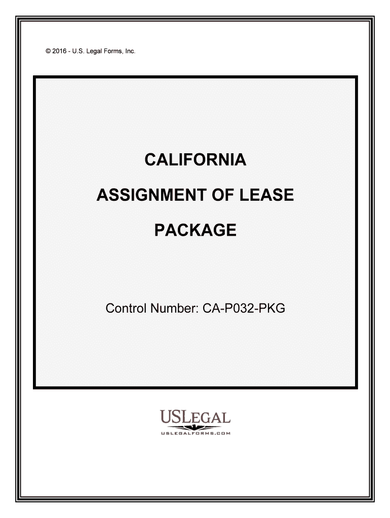 Control Number CA P032 PKG  Form