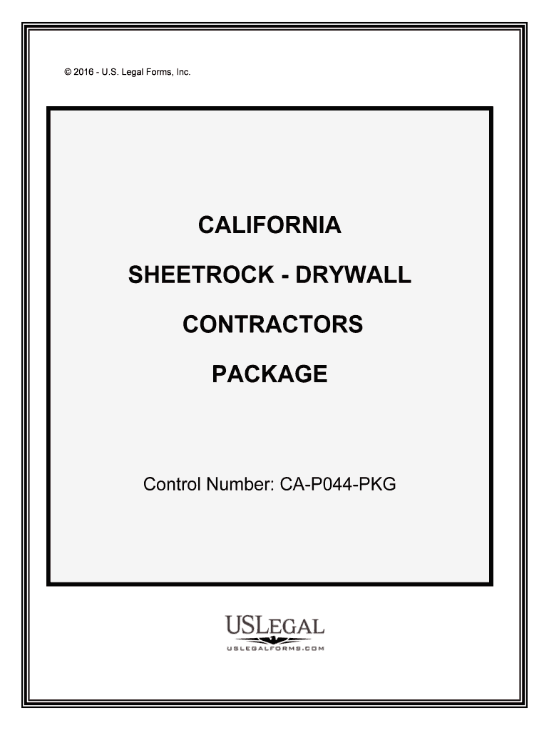 Control Number CA P044 PKG  Form