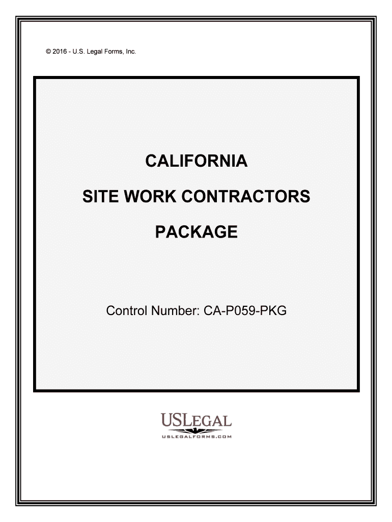 Control Number CA P059 PKG  Form