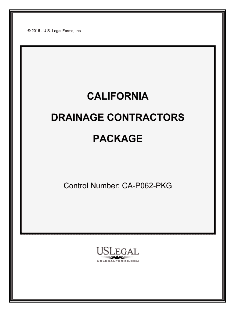 Control Number CA P062 PKG  Form