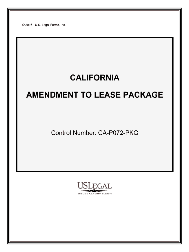 Control Number CA P072 PKG  Form