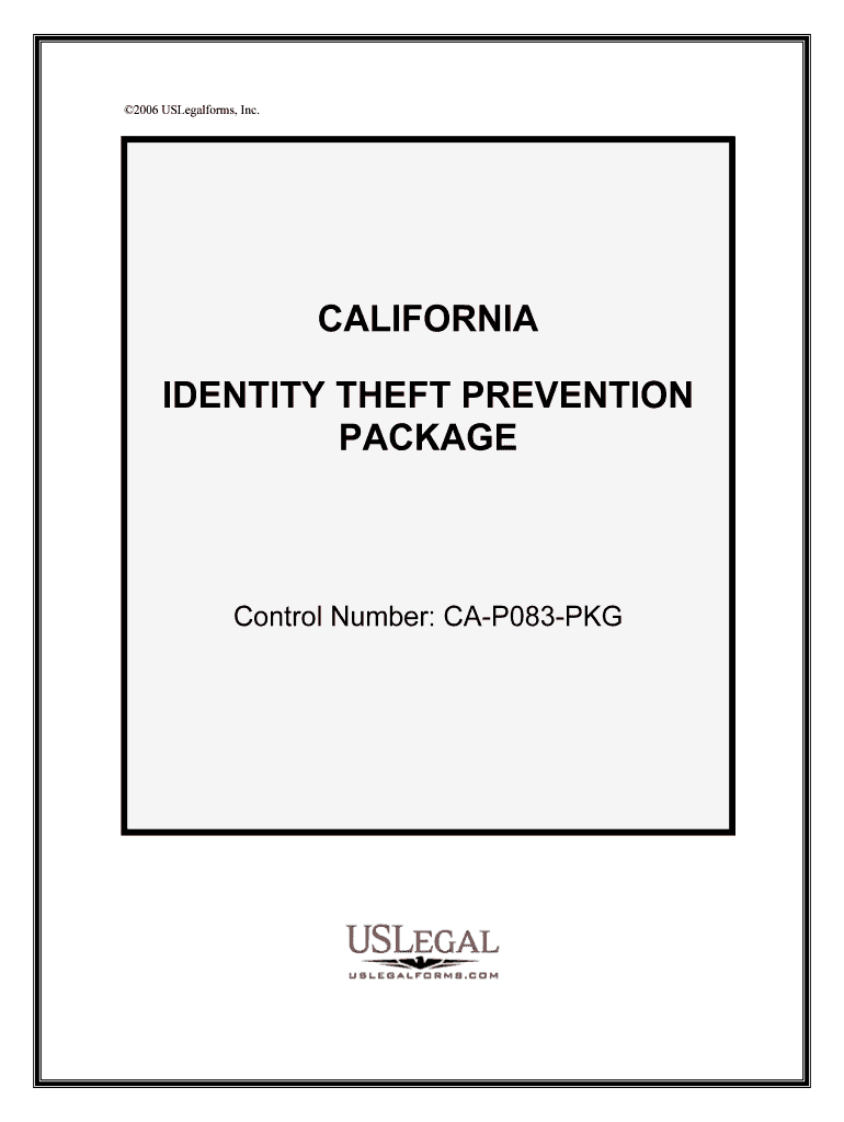 Identity TheftState of California Department of Justice  Form