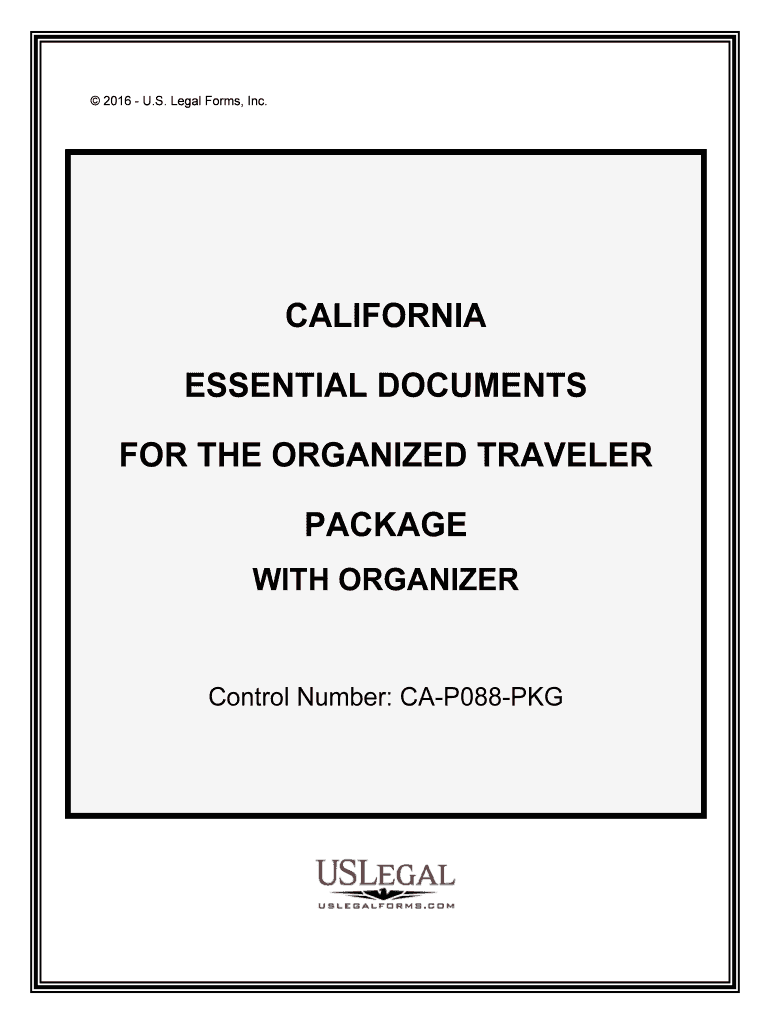 Control Number CA P088 PKG  Form