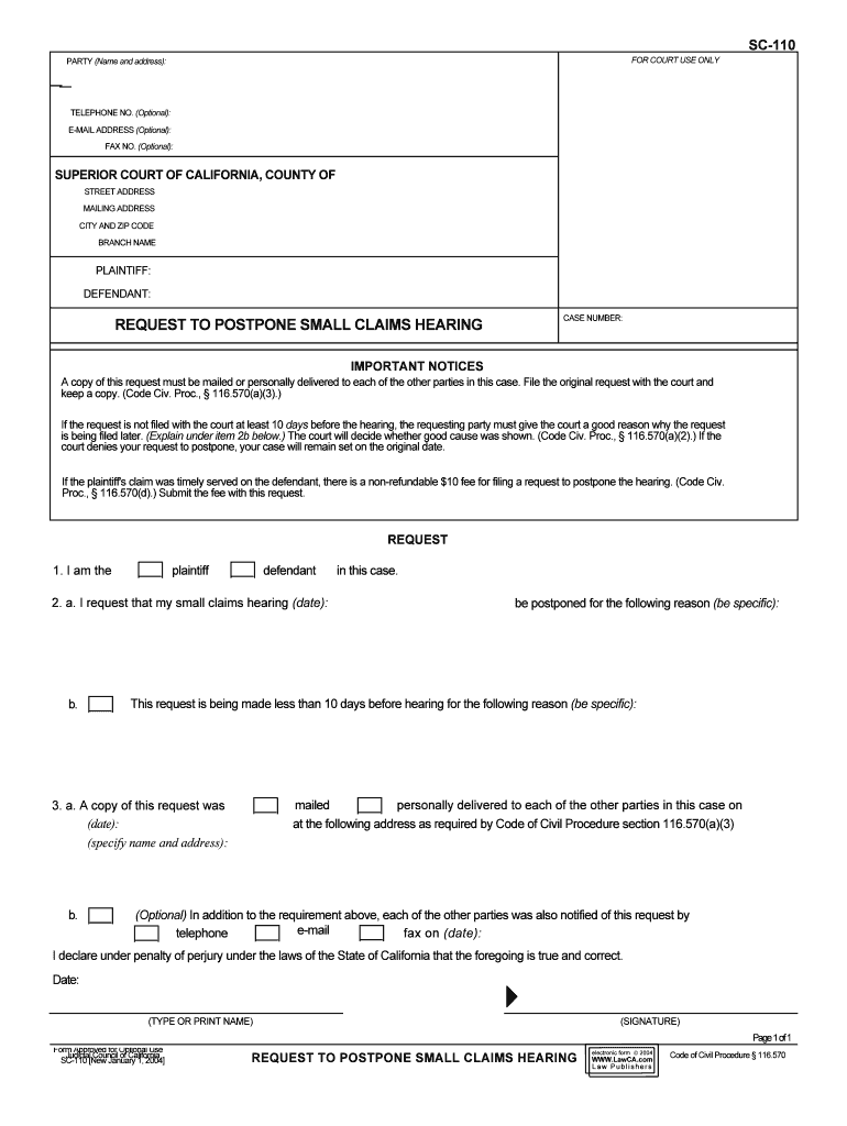 FL 303 Declaration Regarding Notice and Service of Request  Form