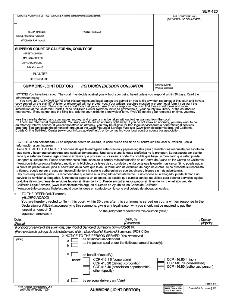 CITACIN JUDICIAL SOLO PARA USO DE LA CORTE  Form