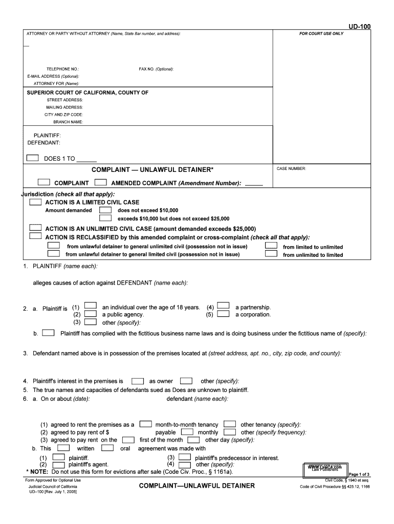 AMENDED COMPLAINT Amendment Number  Form