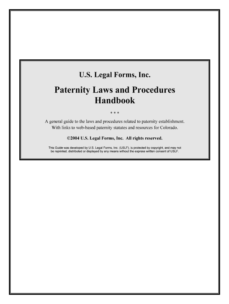 With Links to Web Based Paternity Statutes and Resources for Colorado  Form