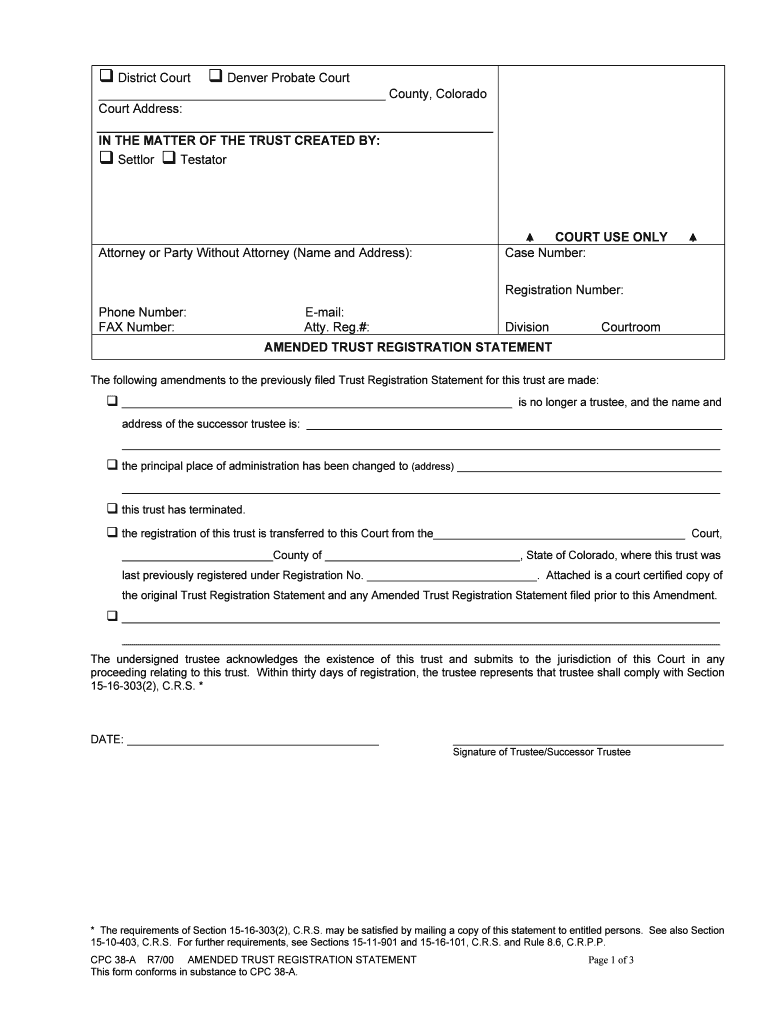 Settlor Testator  Form