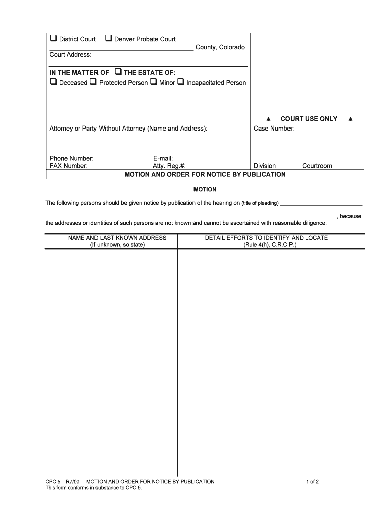 Colorado Judicial Branch Home CO Courts  Form