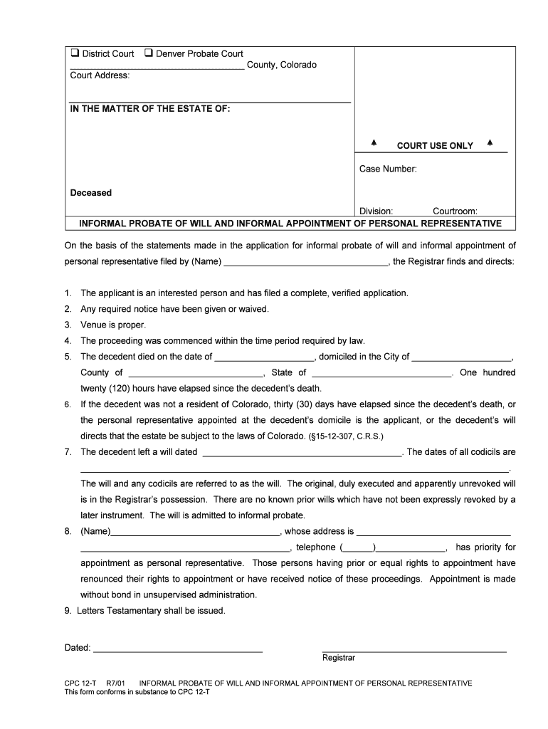ORDER for INFORMAL APPOINTMENT of 917 Order for Informal